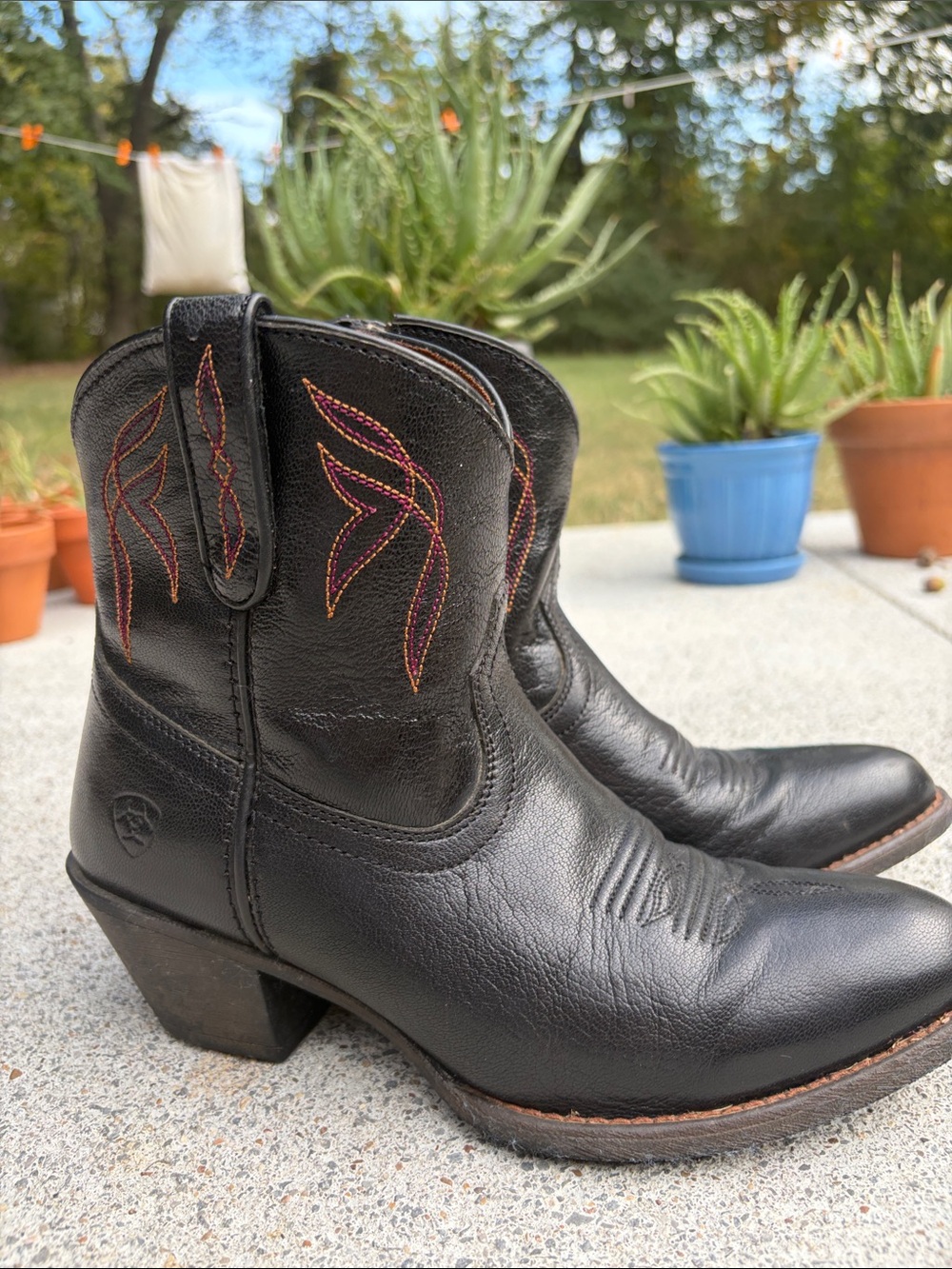 ARIAT Leather Darlin' Women’s 7B Western Calf High Boots 10017325 Black